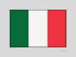 © simeonvd - Flag of Italy. National Ensign Aspect Ratio 2 to 3 on Gray