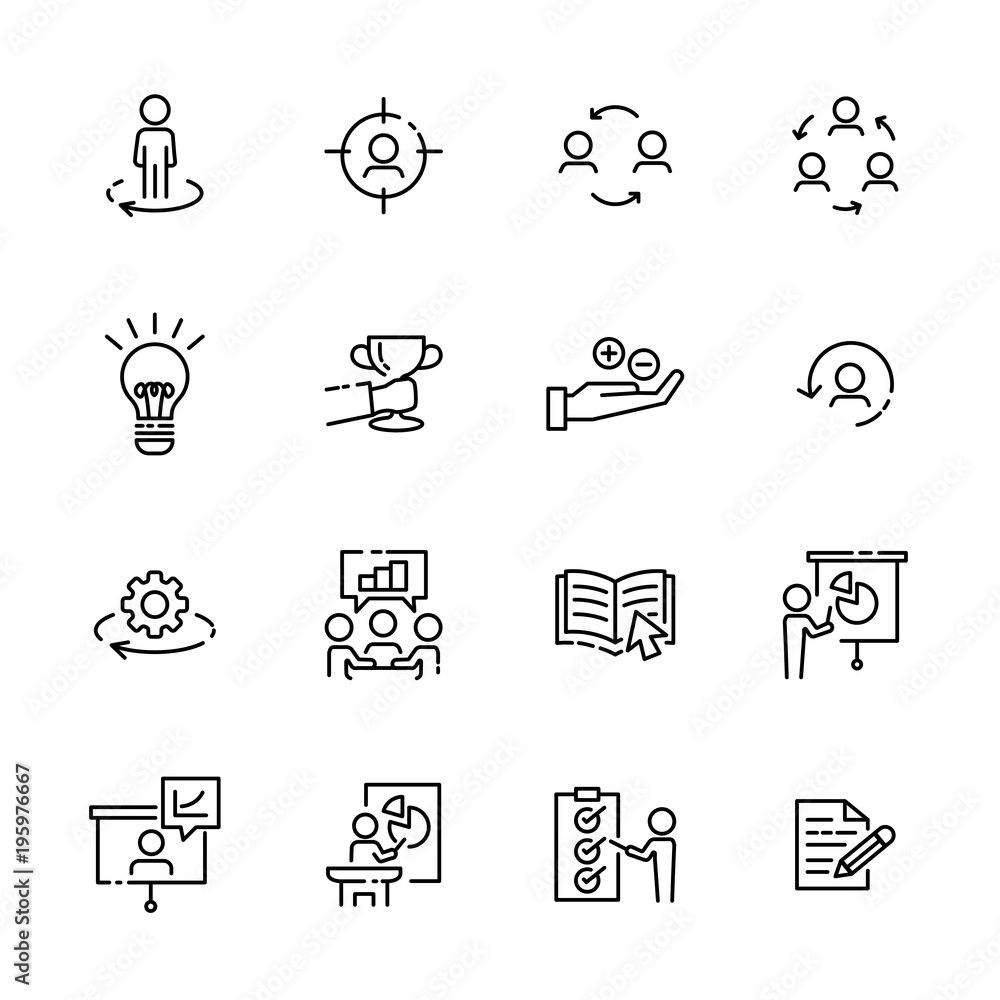 Business work icon set 4, vector eps10 Stock Vector | Adobe Stock