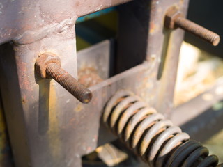 Rusty screw - Close up old rusty screw