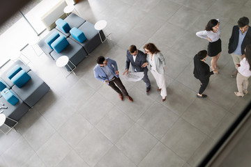 Wall Mural - group of architects working on project