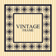© Vectorartist - Vintage border frame with retro ornamental pattern. Template for design. Vector illustration