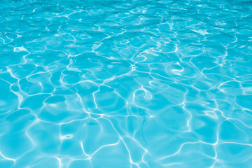  Beautiful ripple wave and blue water surface in swimming pool, Blue water surface for background