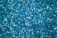 Sparkling Blue Sequin Textile Background
