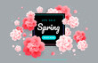 Stylish spring sale vector background - banner, website, email header illustration, poster design, discount voucher template, greeting card
