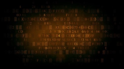 Background of hexadecimal code. Background of brown color