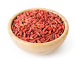 © Da-ga - Dried goji berries in wooden bowl isolated on white background with clipping path