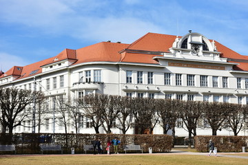 Poster - historic buildings in Brno town,capital city of moravian part of Czech republic