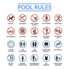 Swimming pool rules