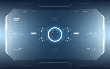 Wall Mural - Sci-Fi Virtual Reality Technology Hud Screen Design