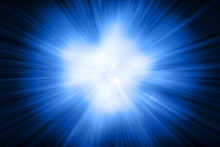 3D Rendering, Abstract Cosmic Explosion Shockwave Blue Energy On Black Background, Texture Effect