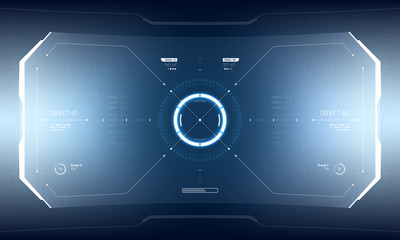 Wall Mural - Sci-Fi Virtual Reality Technology Hud Screen Design