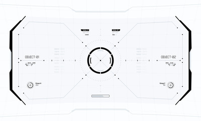 Wall Mural - Sci-Fi Virtual Reality Technology Hud Screen Design