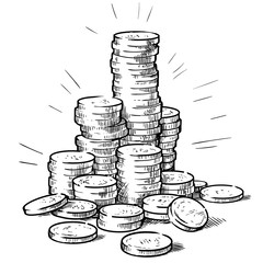 Stacks of coins