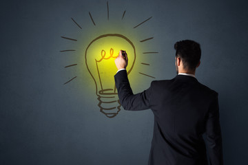 Poster - Businessman with lightbulb