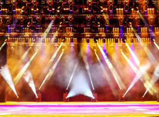 Illuminated concert stage