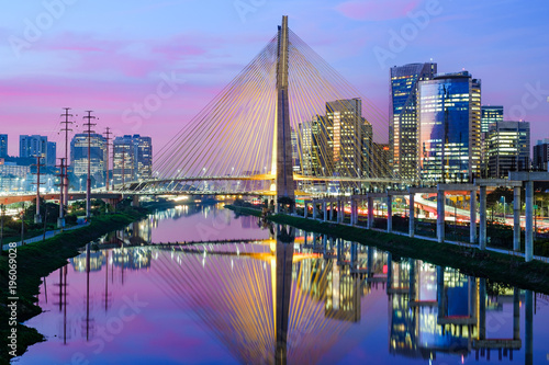  Naklejka most nocą   sao-paulo-zachod-slonca-krajobraz-brazylia