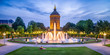 © eyetronic - Mannheim Wasserturm Panorama am Abend, Baden-Württemberg, Deutschland