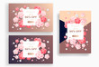Flower backgrounds banners rose gold