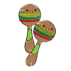 Pair of maracas icon. Musical instrument