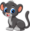 Cute baby panther cartoon 