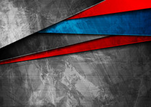 Grunge Tech Material Blue And Red Background