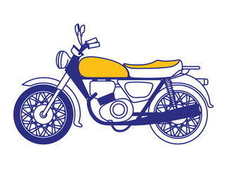 Poster - retro motorcycle classic icon vector illustration design