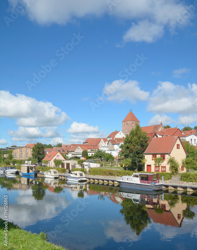 Fotomural an der Elde in Plau am See,Mecklenburgische Seenplatte,Mecklenburg-Vorpommern,De