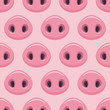 Vector seamless pattern with pigs noses.