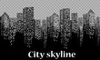 © Iskanderova.an - The silhouette of the city in a flat style. Modern urban landscape.vector illustration. City skyline silhouette background. Vector illustration. The silhouette of the city in a flat style.