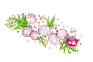 Wall Mural - Red onion slices