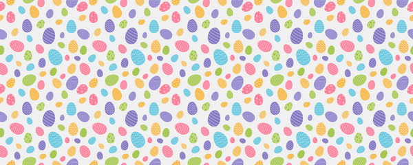 Wall Mural - easter pattern with colourful eggs. vector.