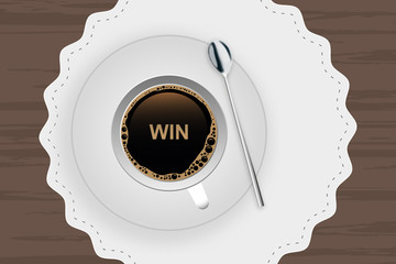 Wall Mural - Kaffeetasse mit Untertasse - WIN