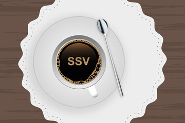 Canvas Print - Kaffeetasse mit Untertasse - SSV