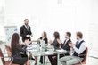 © yurolaitsalbert - business team applauding to the Manager Finance on the presentation of the new project in the workplace