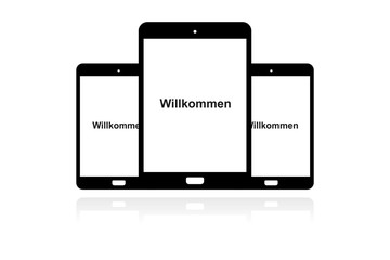 Poster - Tablet Banner - Willkommen