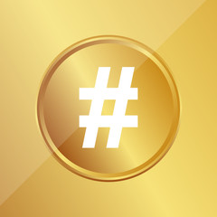 Sticker - Gold Medaille - Hashtag