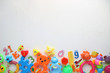 © dyageleva - Children's toys and accessorieson a White background.view from above