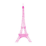 Fototapeta Boho - Watercolor vector Eiffel Tower