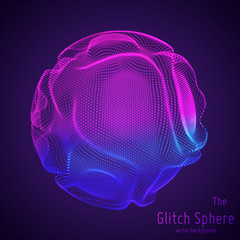 Wall Mural - vector abstract sphere of particles, points array. futuristic vector illustration. technology digita
