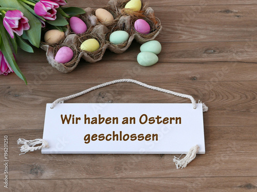 Wir Haben An Ostern Geschlossen Kaufen Sie Dieses Foto Und