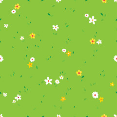 Green Field Seamless Vector Texture