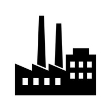 Factory Vector Icon On White Background