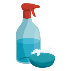 Wall Mural - household cleaning product spray bottle with soap