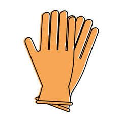 Sticker - clean gloves isolated icon