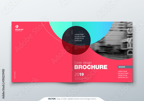 Square Brochure Design Magenta Corporate Business Rectangle Template Brochure Report Catalog Magazine Brochure Layout Modern Circle Abstract Background Creative Brochure Vector Concept Buy This Stock Vector And Explore Similar Vectors At