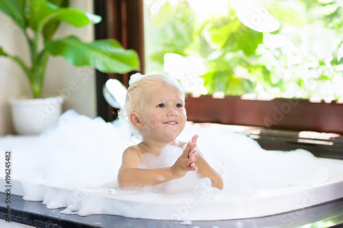 Kids Taking Bubble Bath Child Bathing Stock Photo (Edit 