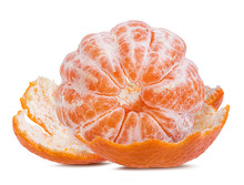 Tangerine Or Mandarin Fruit Isolated On White Background