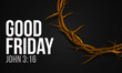Good Friday John 3:16 Gold Crown of Thorns 3D Rendering