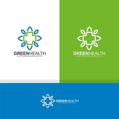 Green health logo element for your business.