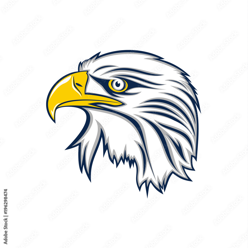 eagle head logo illustration concept vectors Stock Vector | Adobe Stock, image size:1000x1000